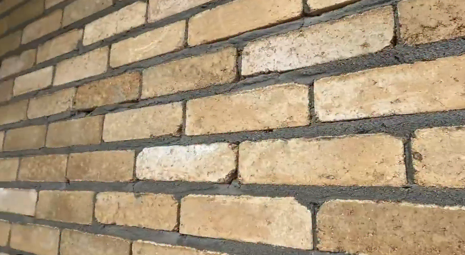 Un-Plastered Compressed Earth Block Wall