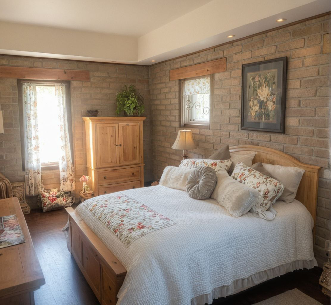 earth block bedroom